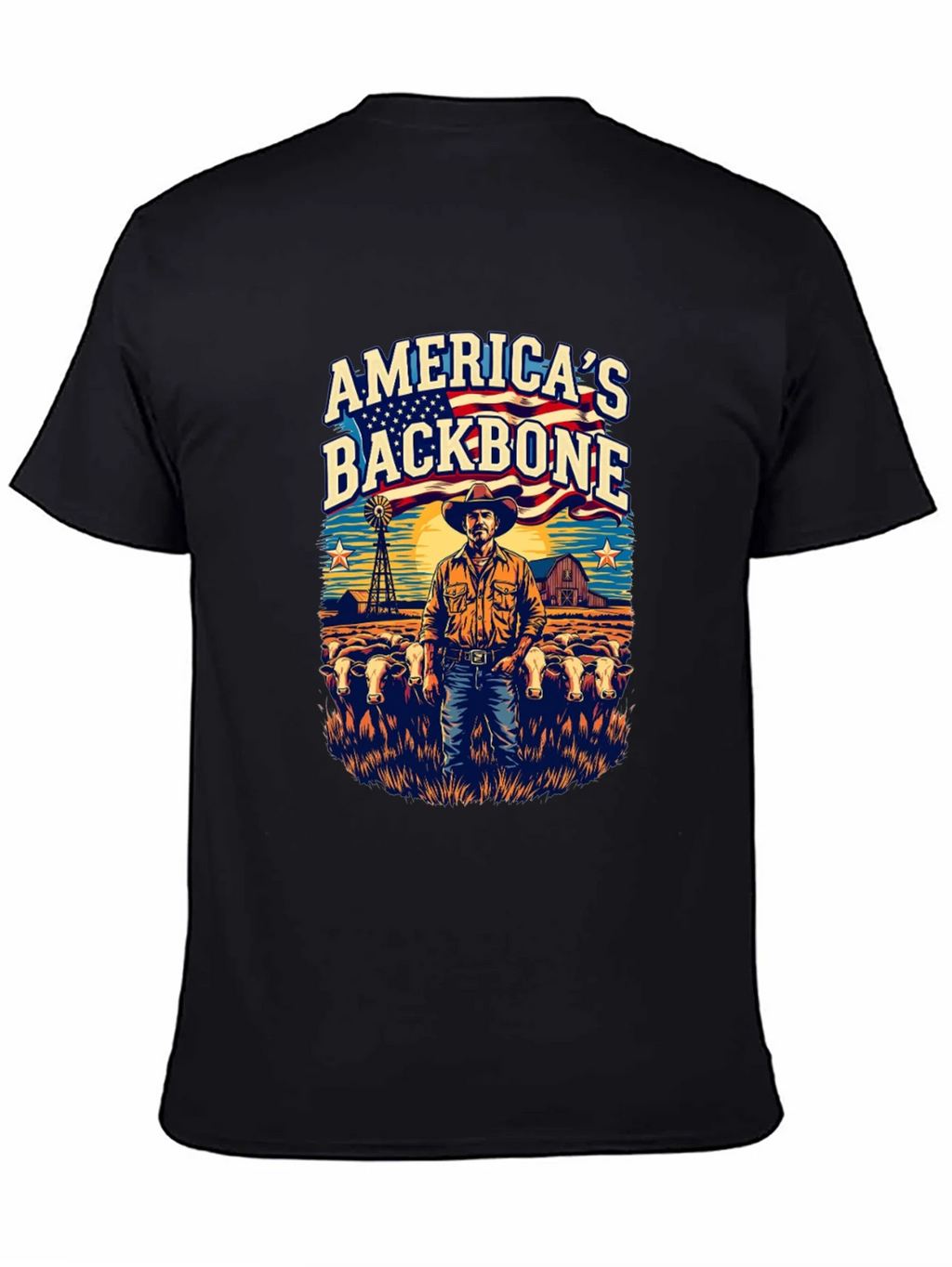 Americas Backbone Graphic Tee - Patriotic Farmer product image 4