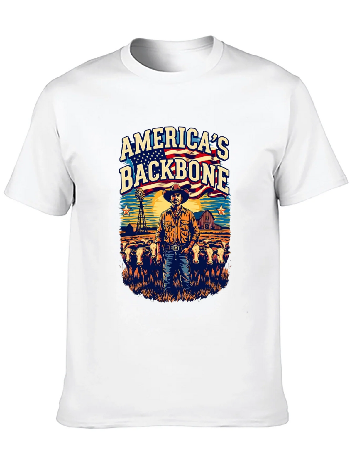 Americas Backbone Graphic Tee - Patriotic Farmer product image 9