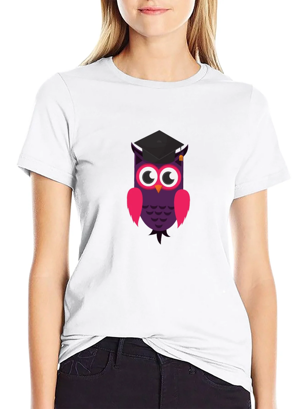 Graduation Owl T-Shirt - Black Cotton Tee product image 8