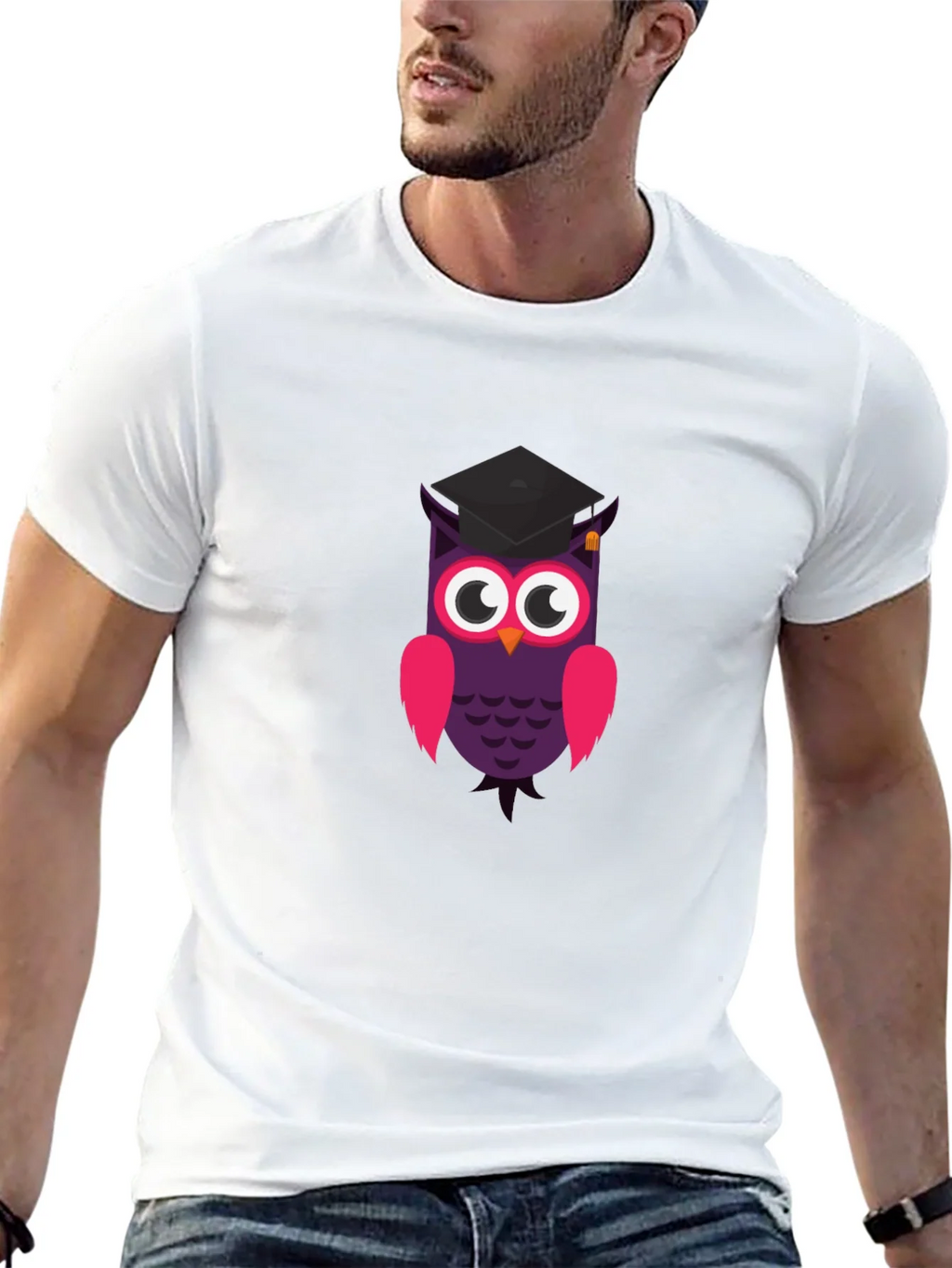 Graduation Owl T-Shirt - Black Cotton Tee product image 12