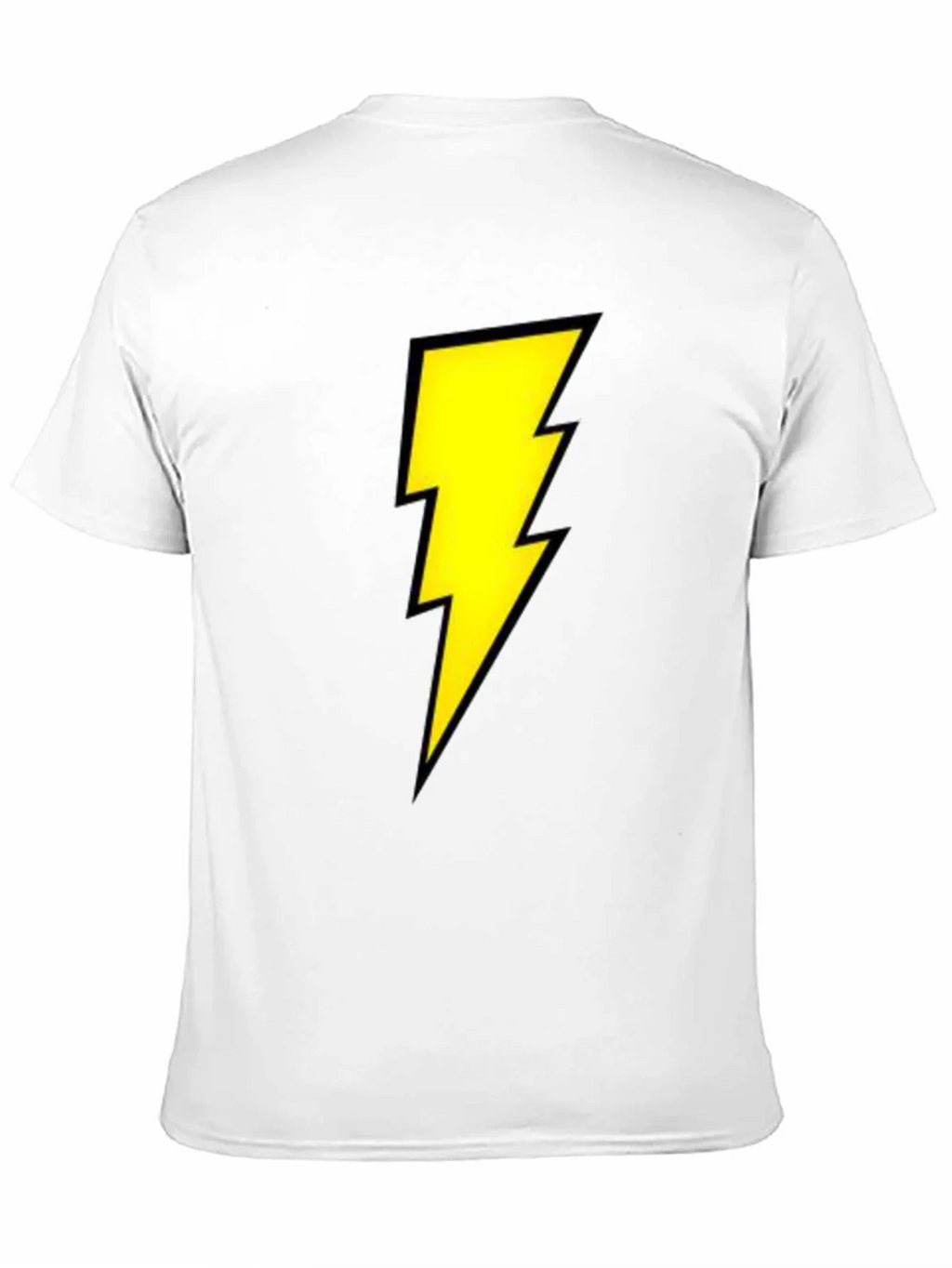 Black T-Shirt with Yellow Lightning Bolt Design product image 5