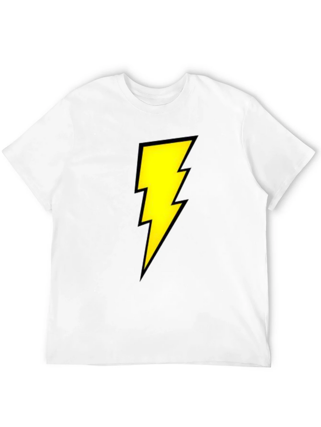 Black T-Shirt with Yellow Lightning Bolt Design product image 6