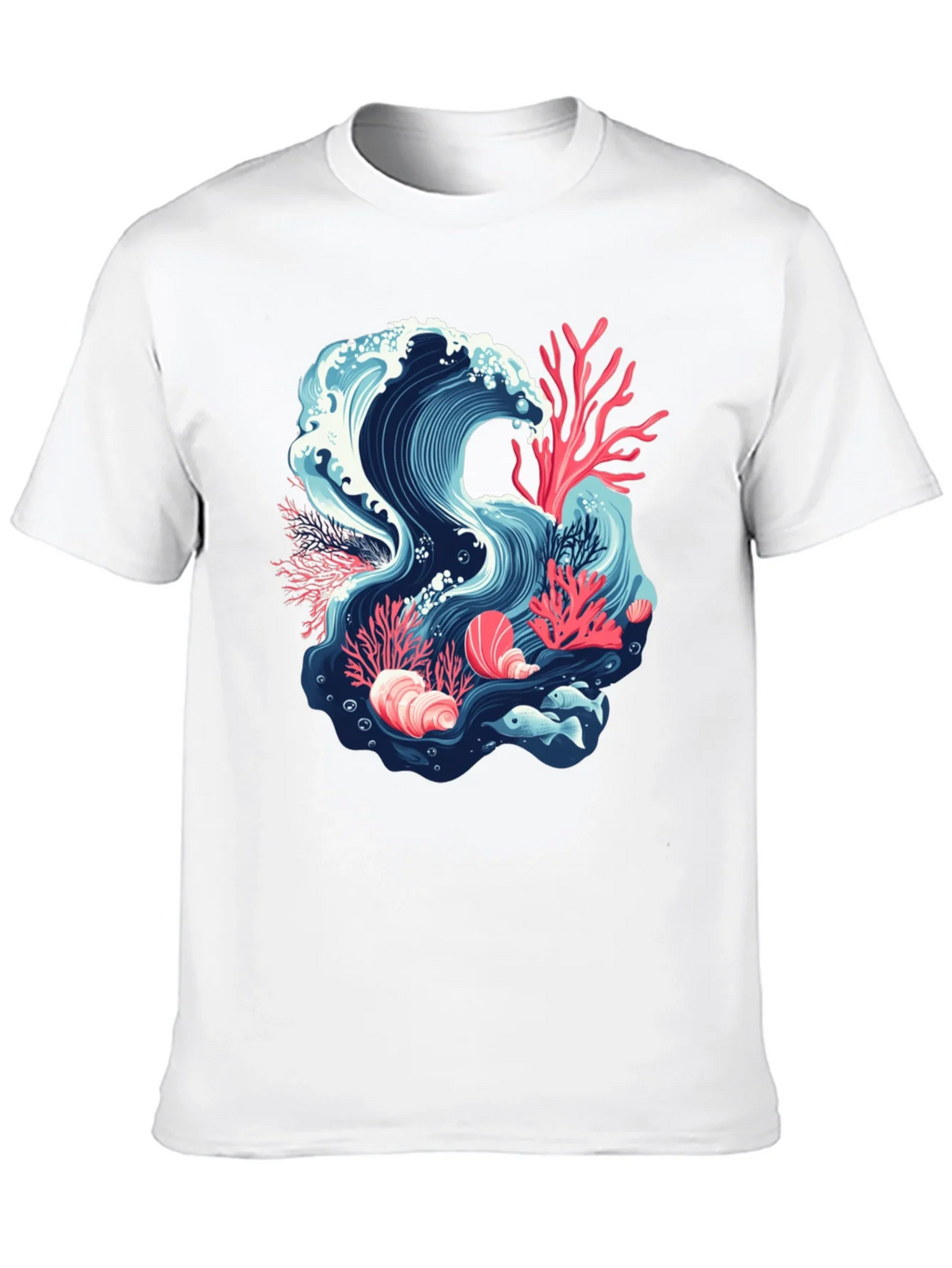 Ocean Wave Coral Reef Graphic Tee - Black product image 8