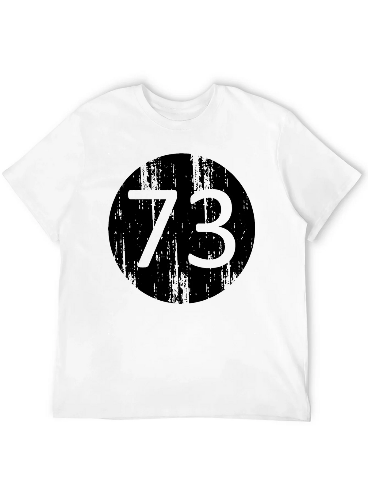 Mens Black T-Shirt with 73 Circle Design product image 10
