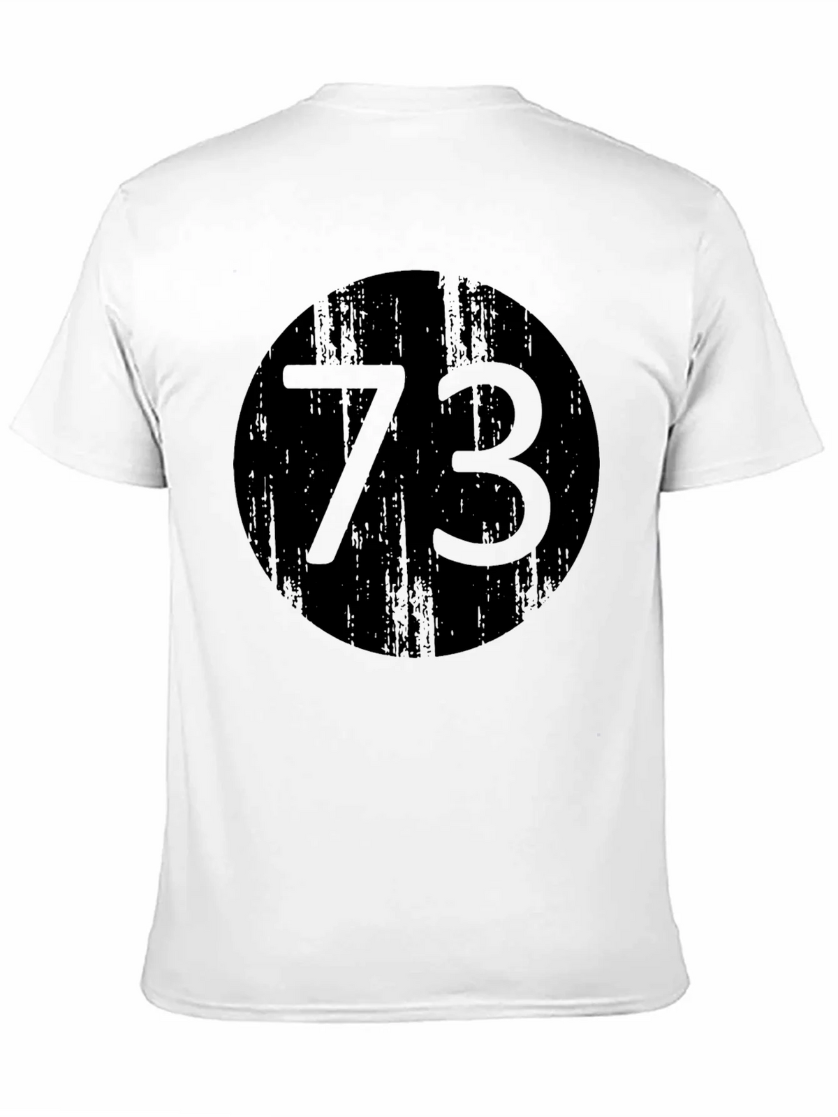 Mens Black T-Shirt with 73 Circle Design product image 9