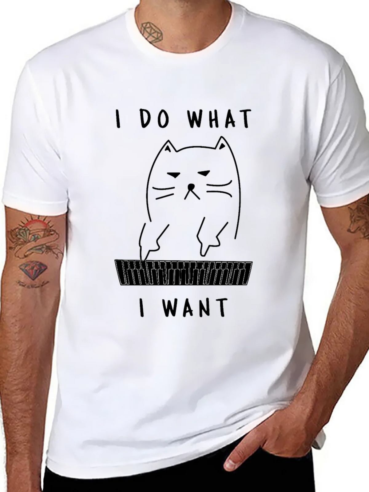 I Do What I Want Cat Graphic Tee product image 7