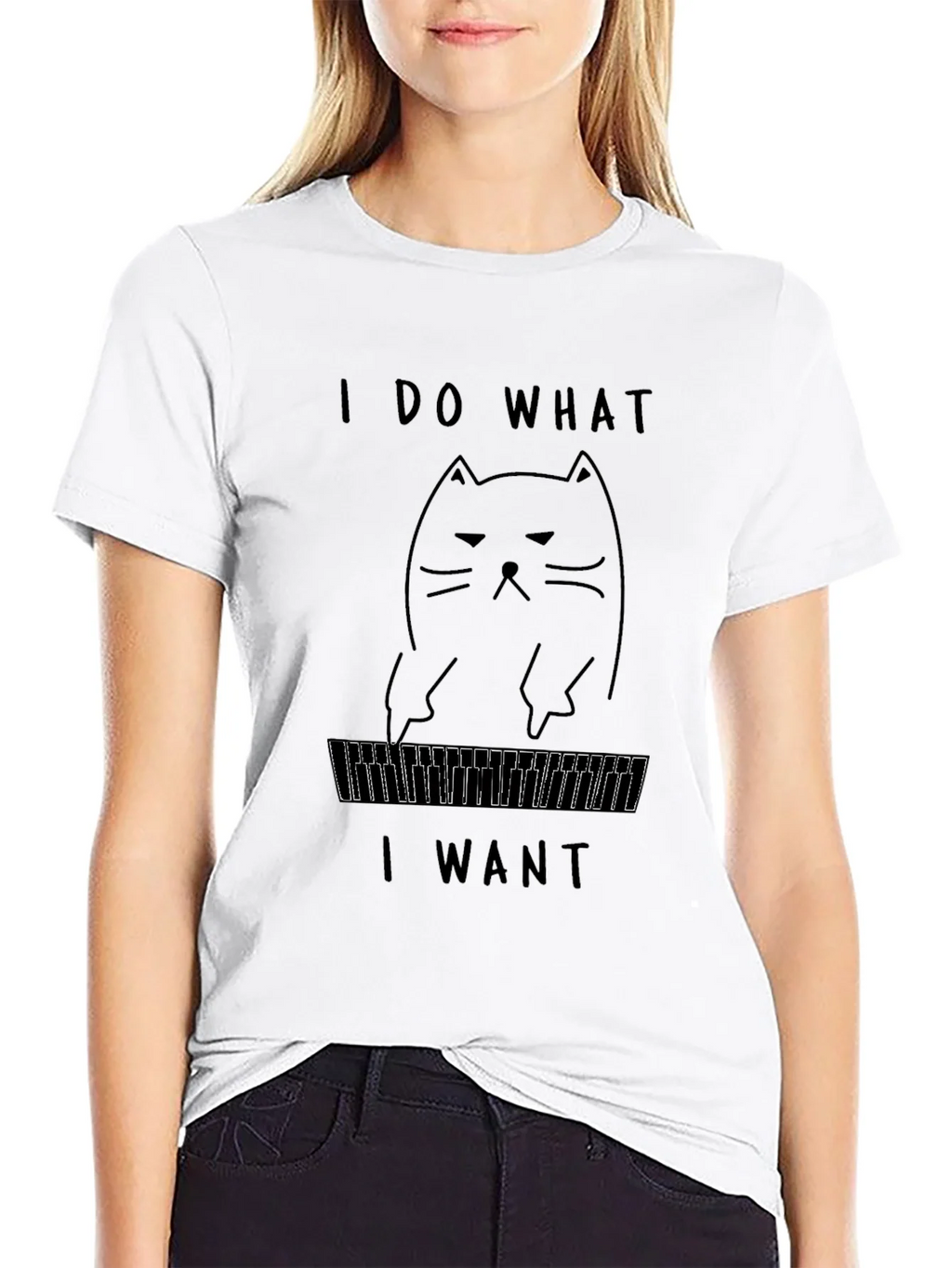 I Do What I Want Cat Graphic Tee product image 8