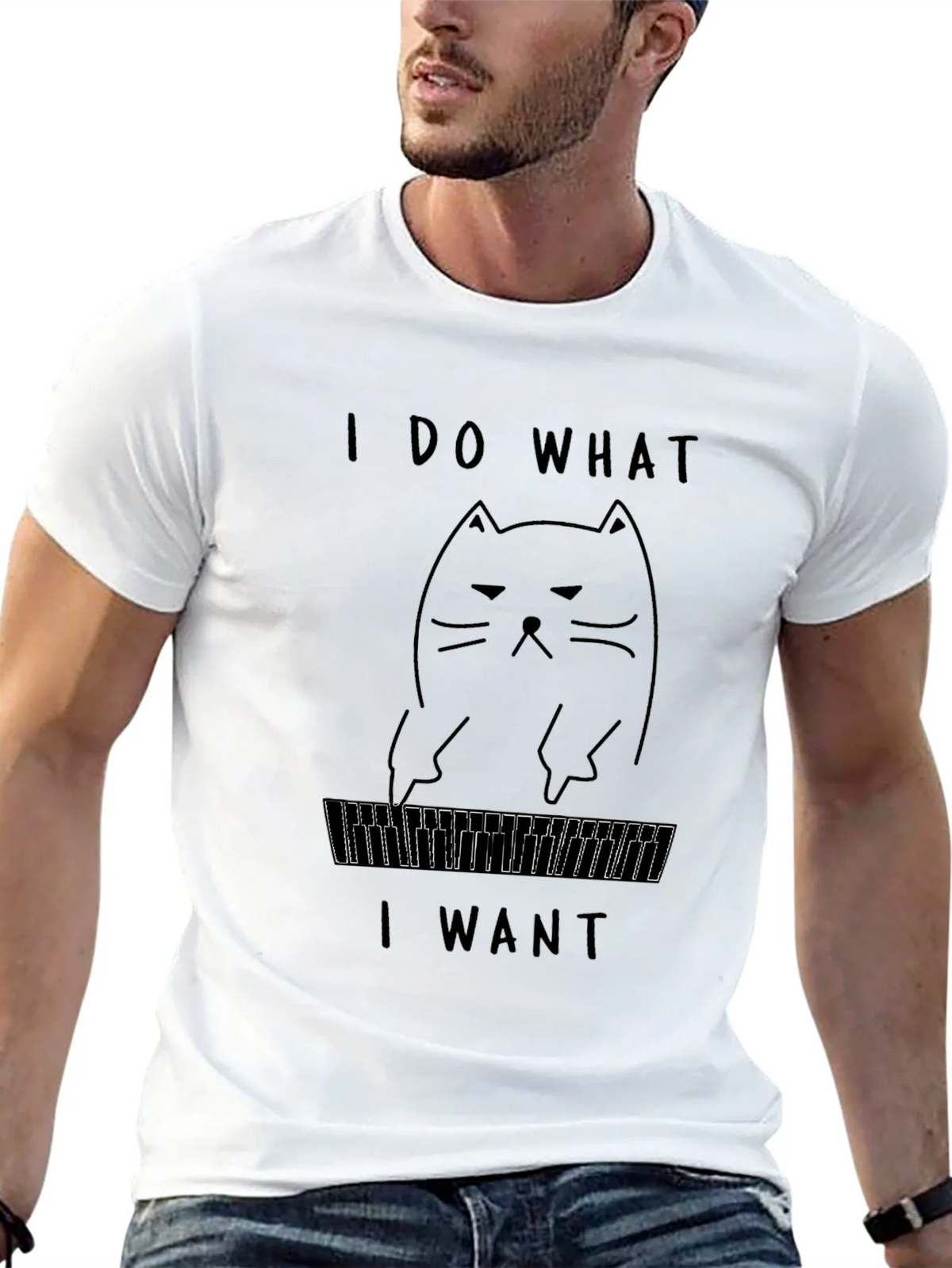 I Do What I Want Cat Graphic Tee product image 11