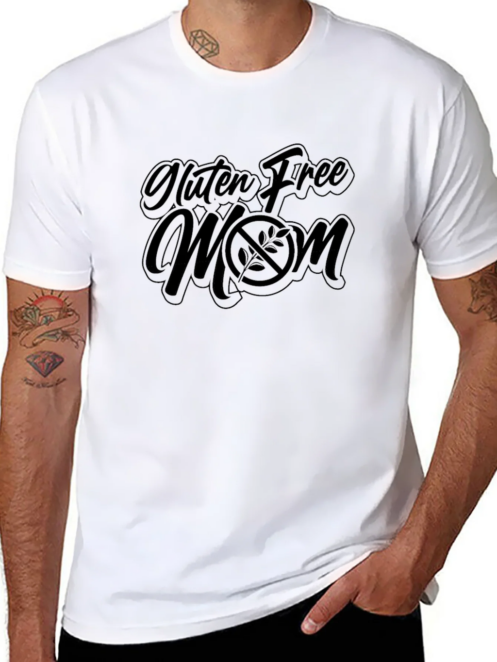 Gluten Free Mom Graphic T-Shirt - Black product image 7