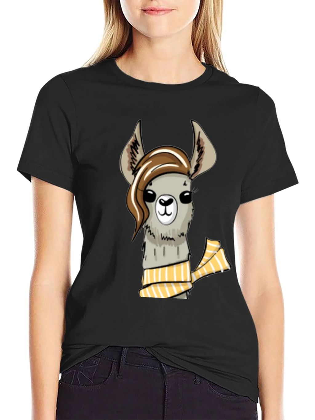Llama with Scarf Graphic T-Shirt - Stylish and Unique product image 2
