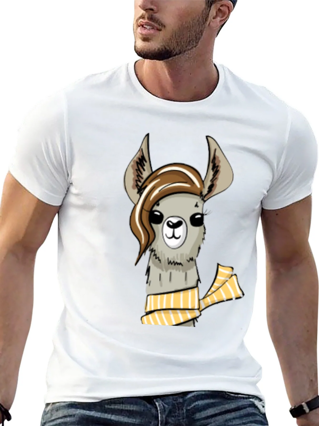 Llama with Scarf Graphic T-Shirt - Stylish and Unique product image 12