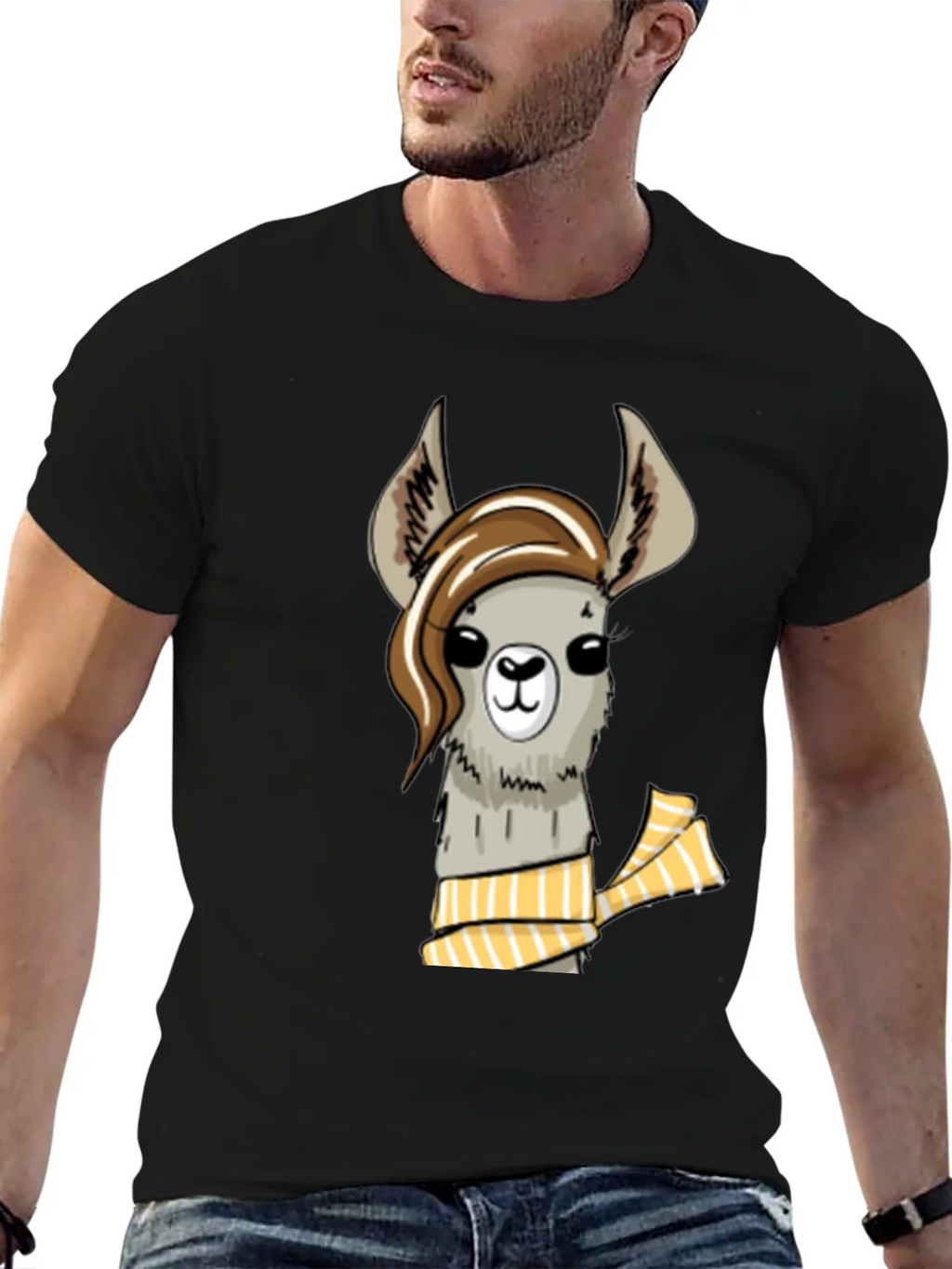 Llama with Scarf Graphic T-Shirt - Stylish and Unique product image 6