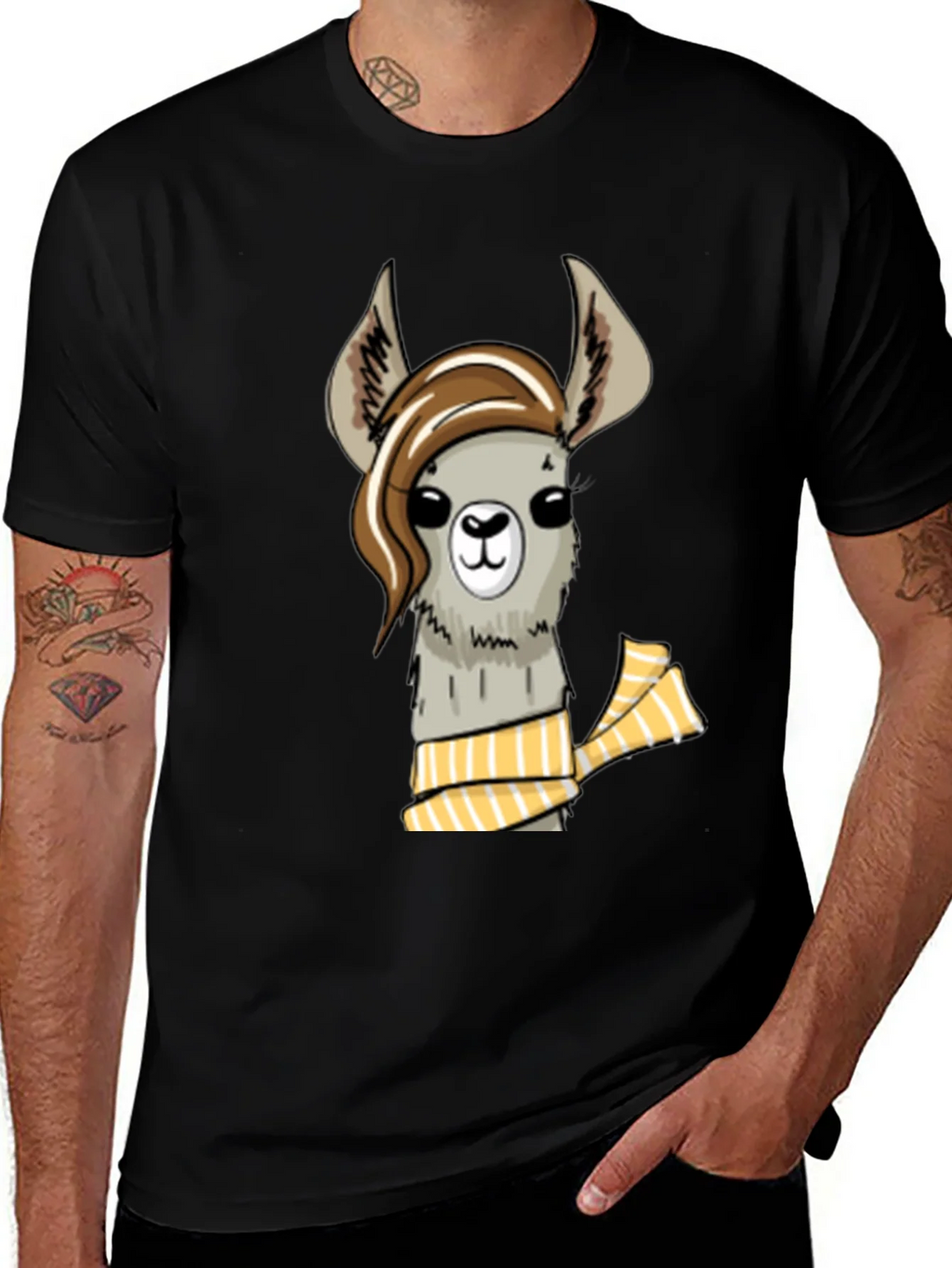 Llama with Scarf Graphic T-Shirt - Stylish and Unique product image 1