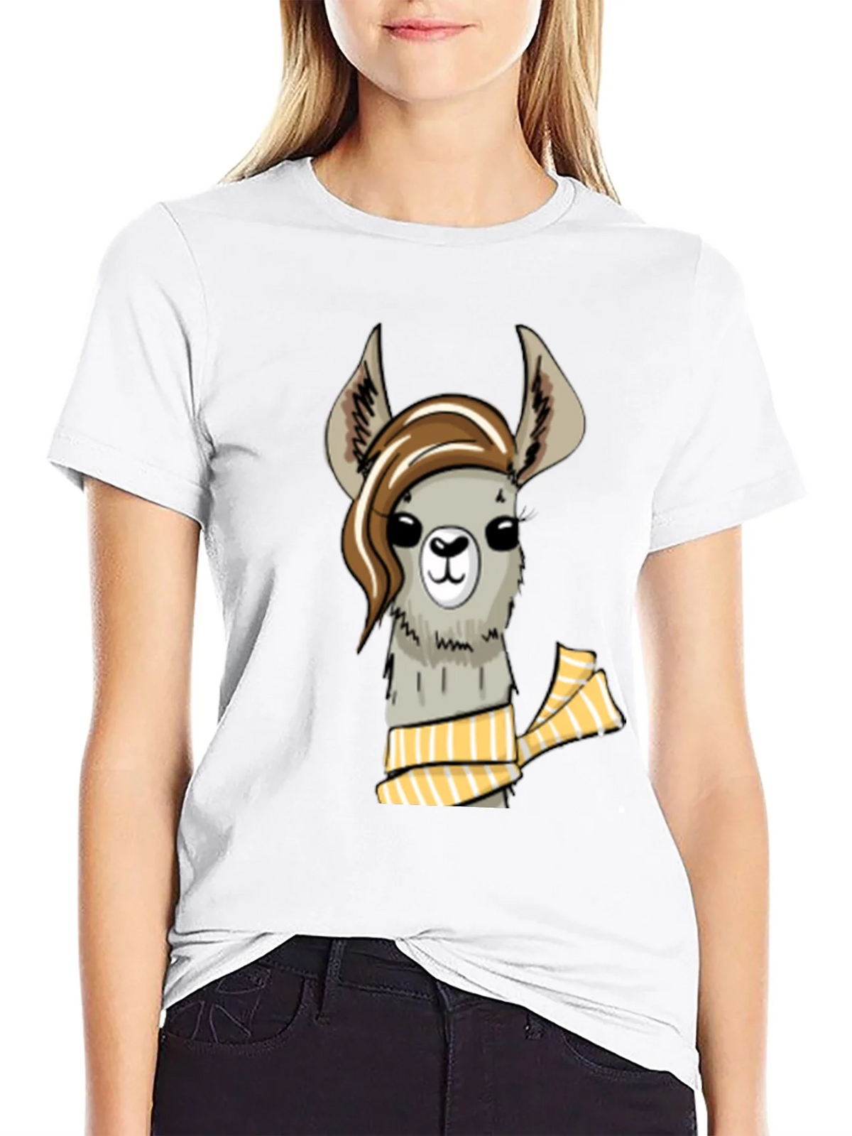 Llama with Scarf Graphic T-Shirt - Stylish and Unique product image 8
