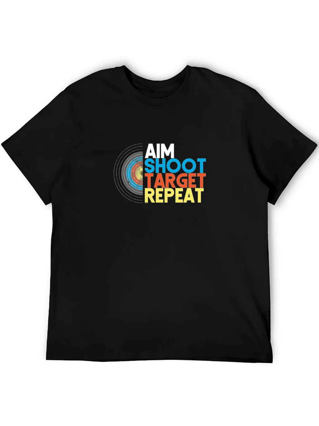 Aim Shoot Target Repeat Black Graphic Tee product image 3