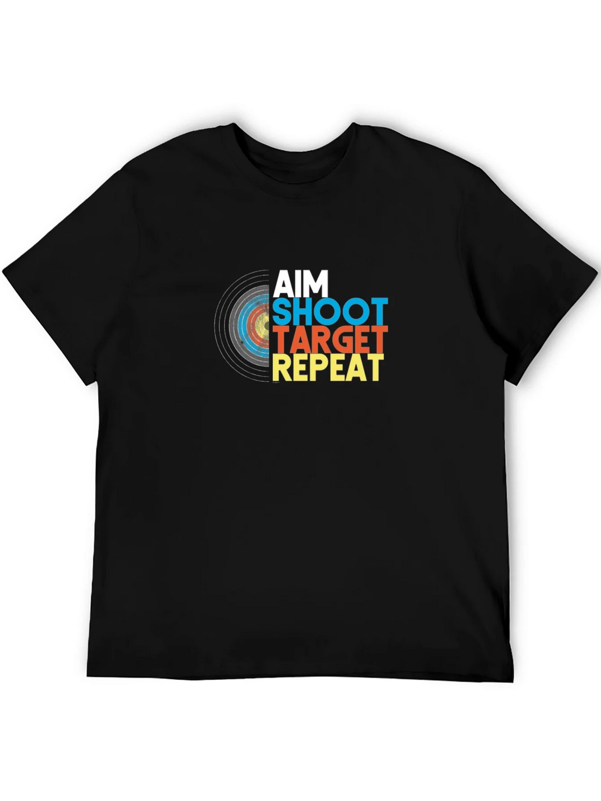 Aim Shoot Target Repeat Black Graphic Tee product image 3