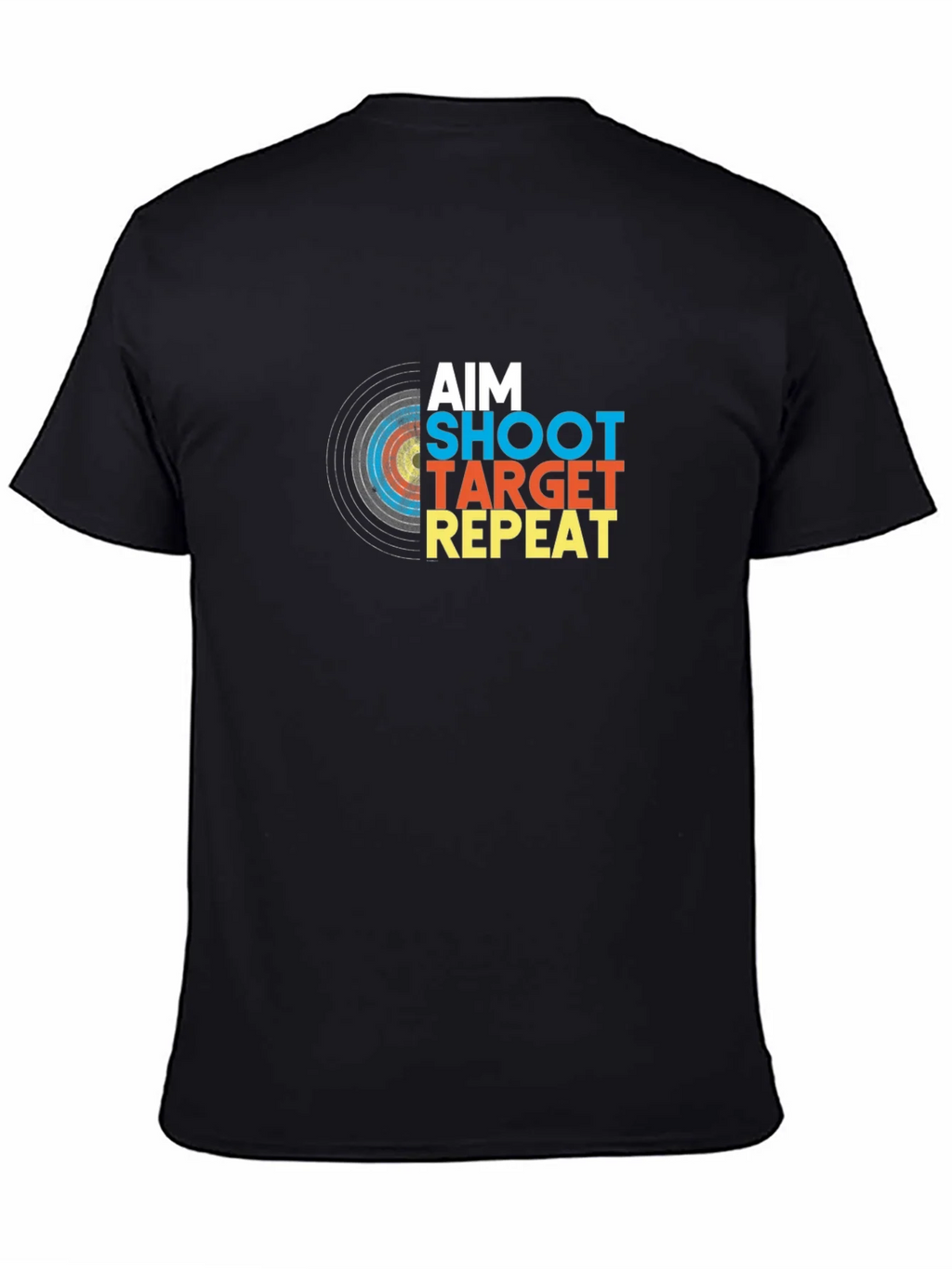 Aim Shoot Target Repeat Black Graphic Tee product image 2