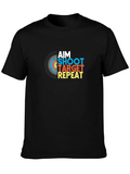 Aim Shoot Target Repeat Black Graphic Tee product image 1