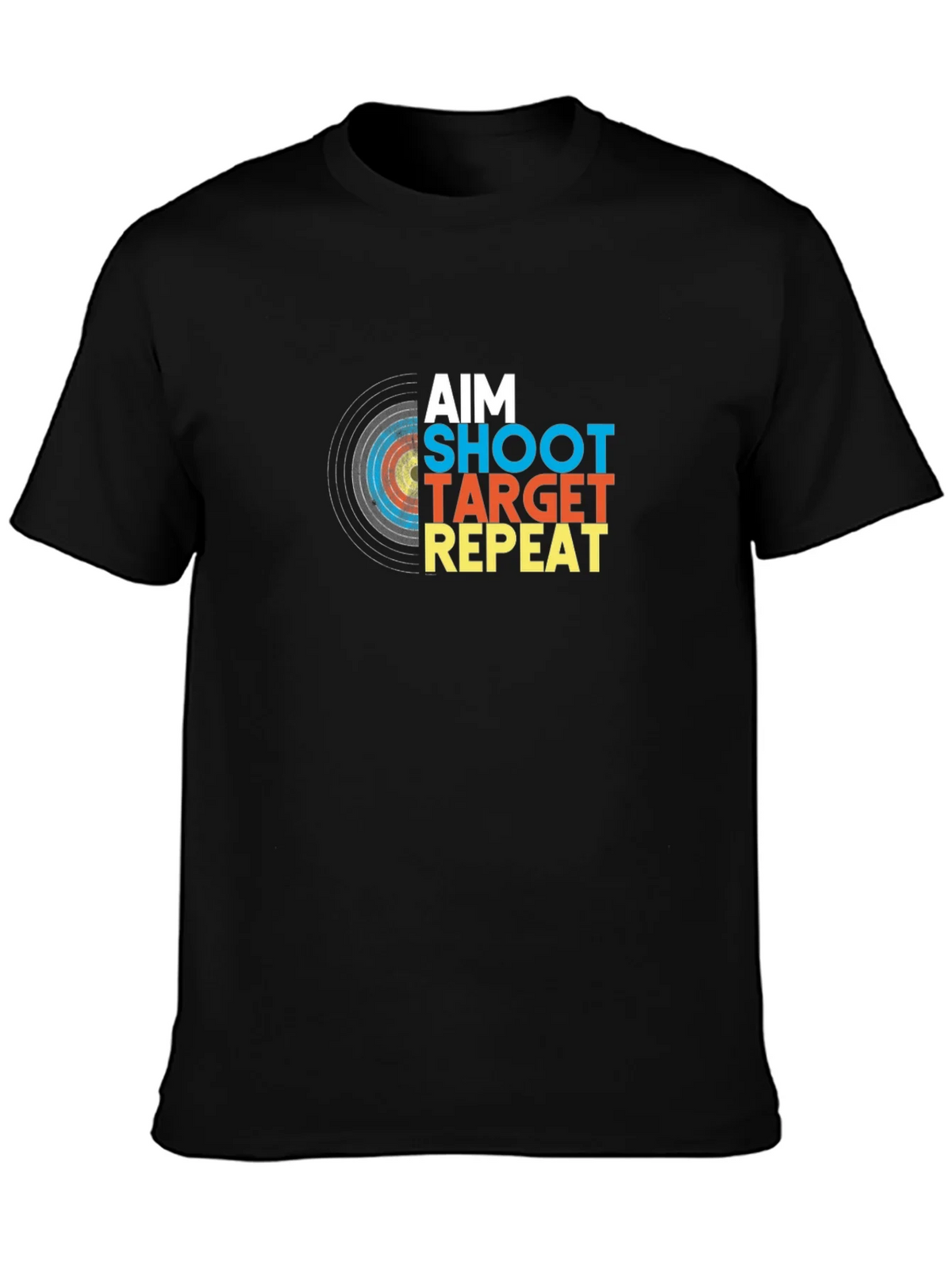 Aim Shoot Target Repeat Black Graphic Tee product image 1