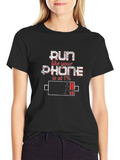 Run Like Your Phone is at 1% Funny T-Shirt product image 1