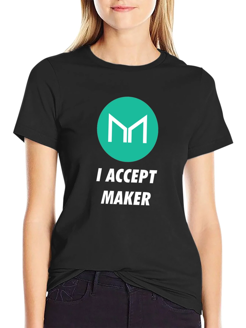 I Accept Maker Black Graphic T-Shirt product image 2