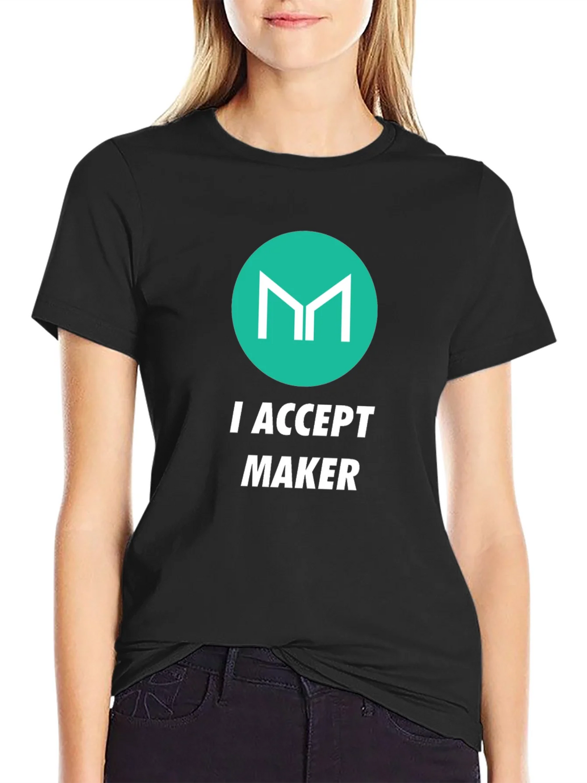 I Accept Maker Black Graphic T-Shirt product image 2