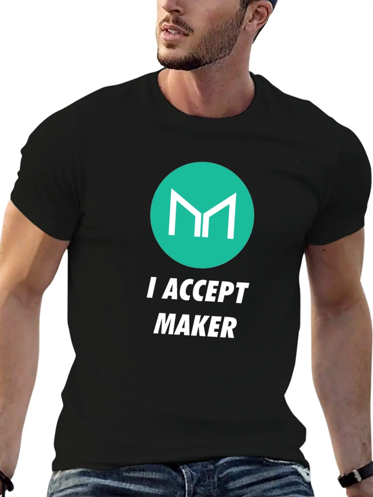 I Accept Maker Black Graphic T-Shirt product image 6