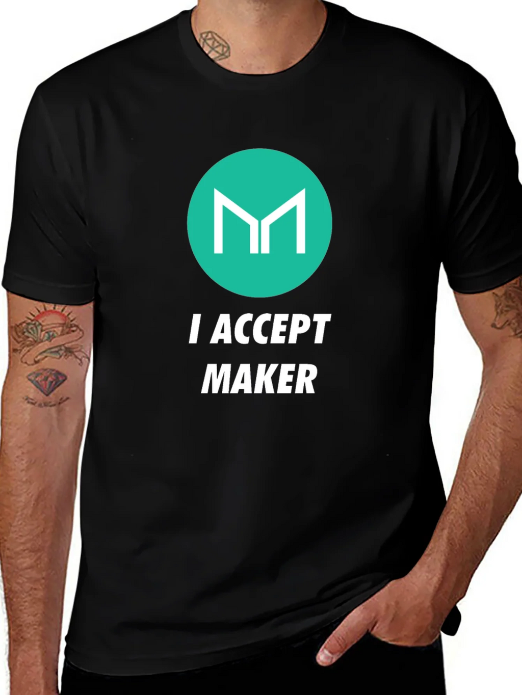 I Accept Maker Black Graphic T-Shirt product image 1