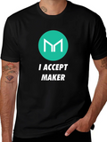I Accept Maker Black Graphic T-Shirt product image 1