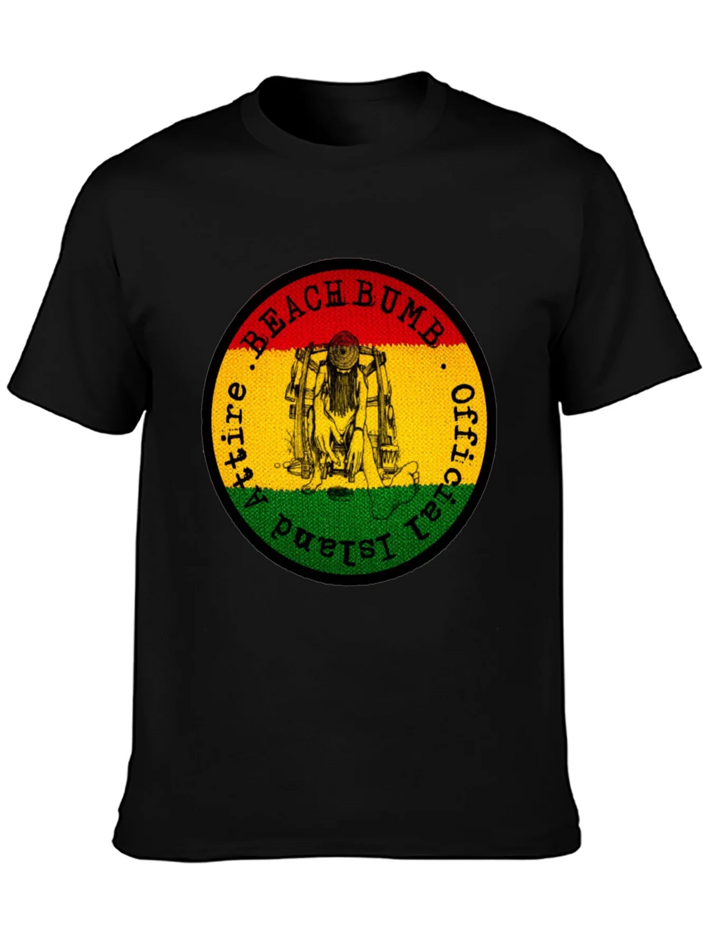 Official Beach Bum Island Attire Black T-Shirt product image 3