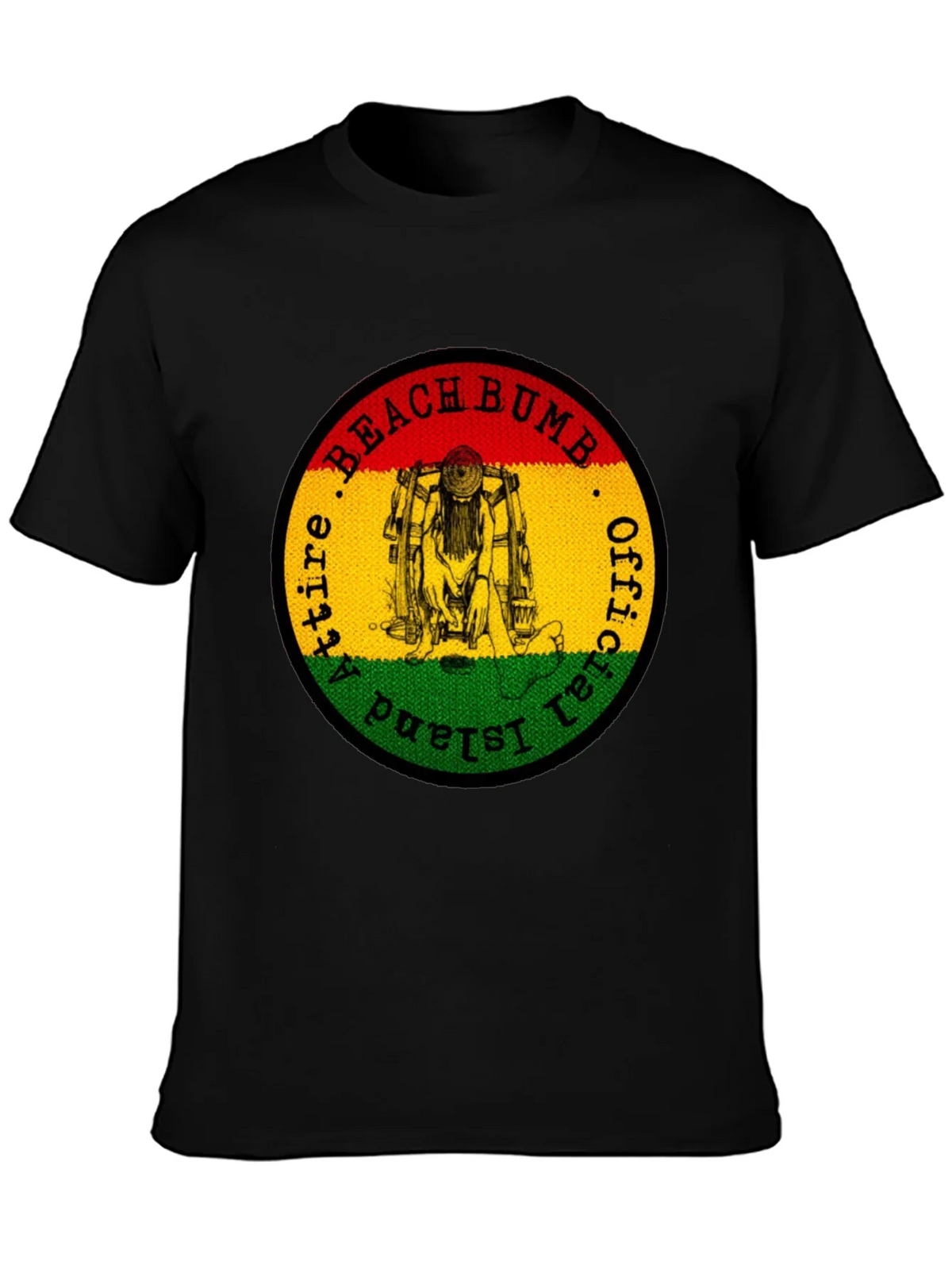 Official Beach Bum Island Attire Black T-Shirt product image 3