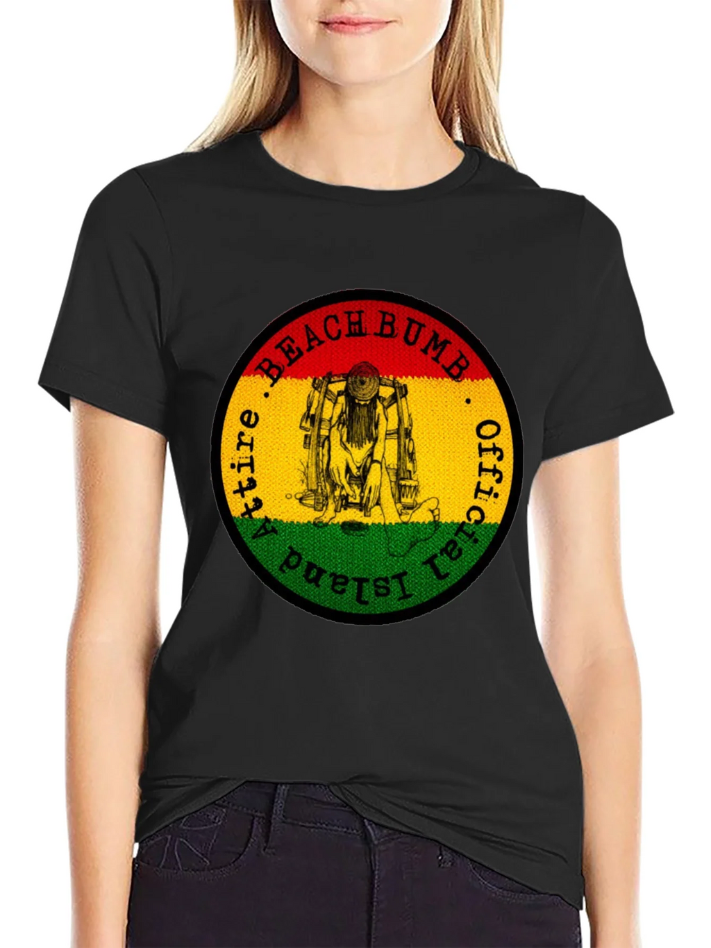 Official Beach Bum Island Attire Black T-Shirt product image 2