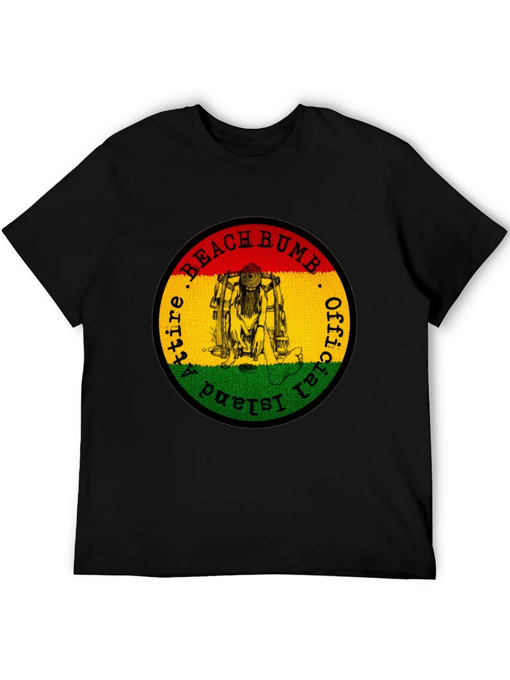 Official Beach Bum Island Attire Black T-Shirt product image 5