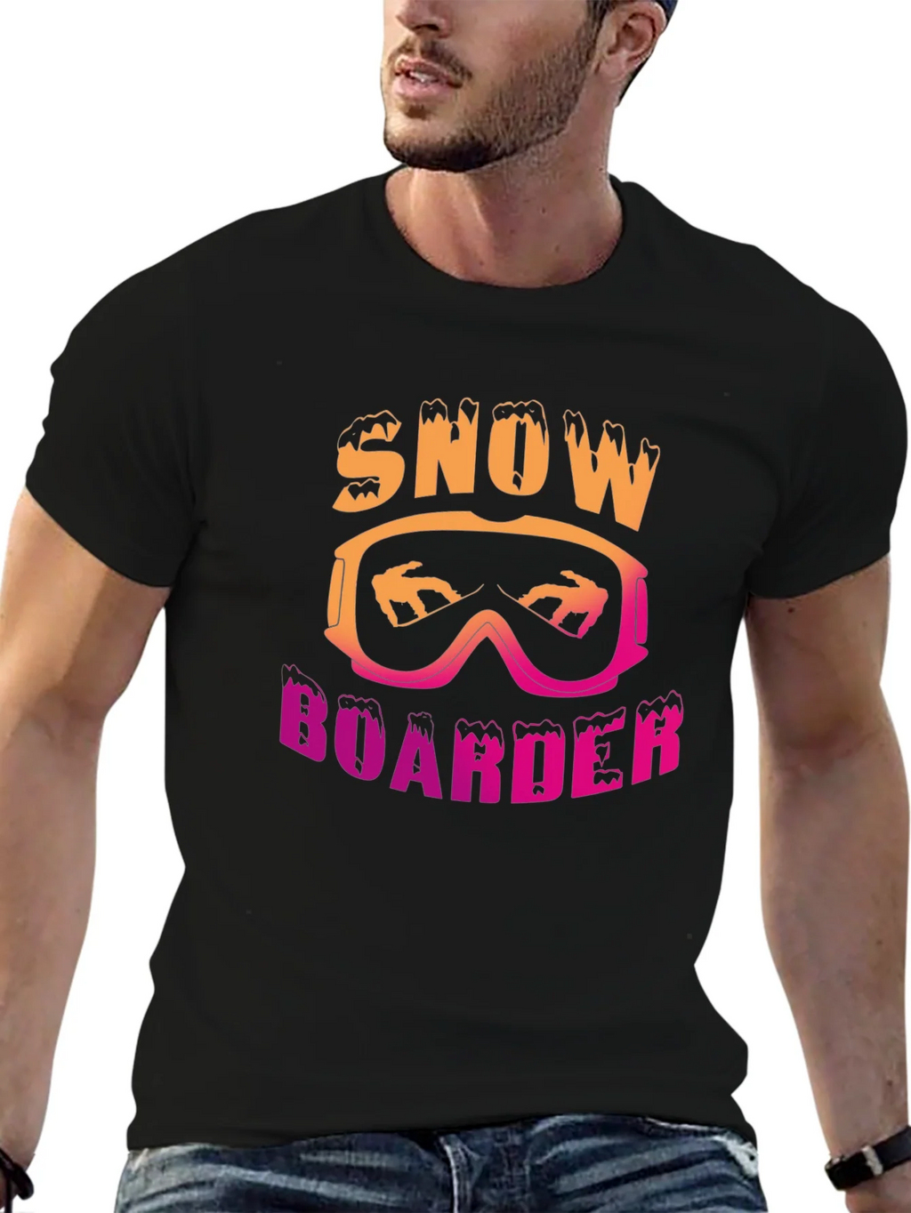 Snowboarder Graphic Tee - Black product image 6