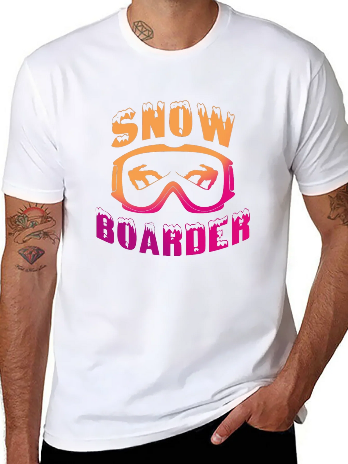 Snowboarder Graphic Tee - Black product image 7