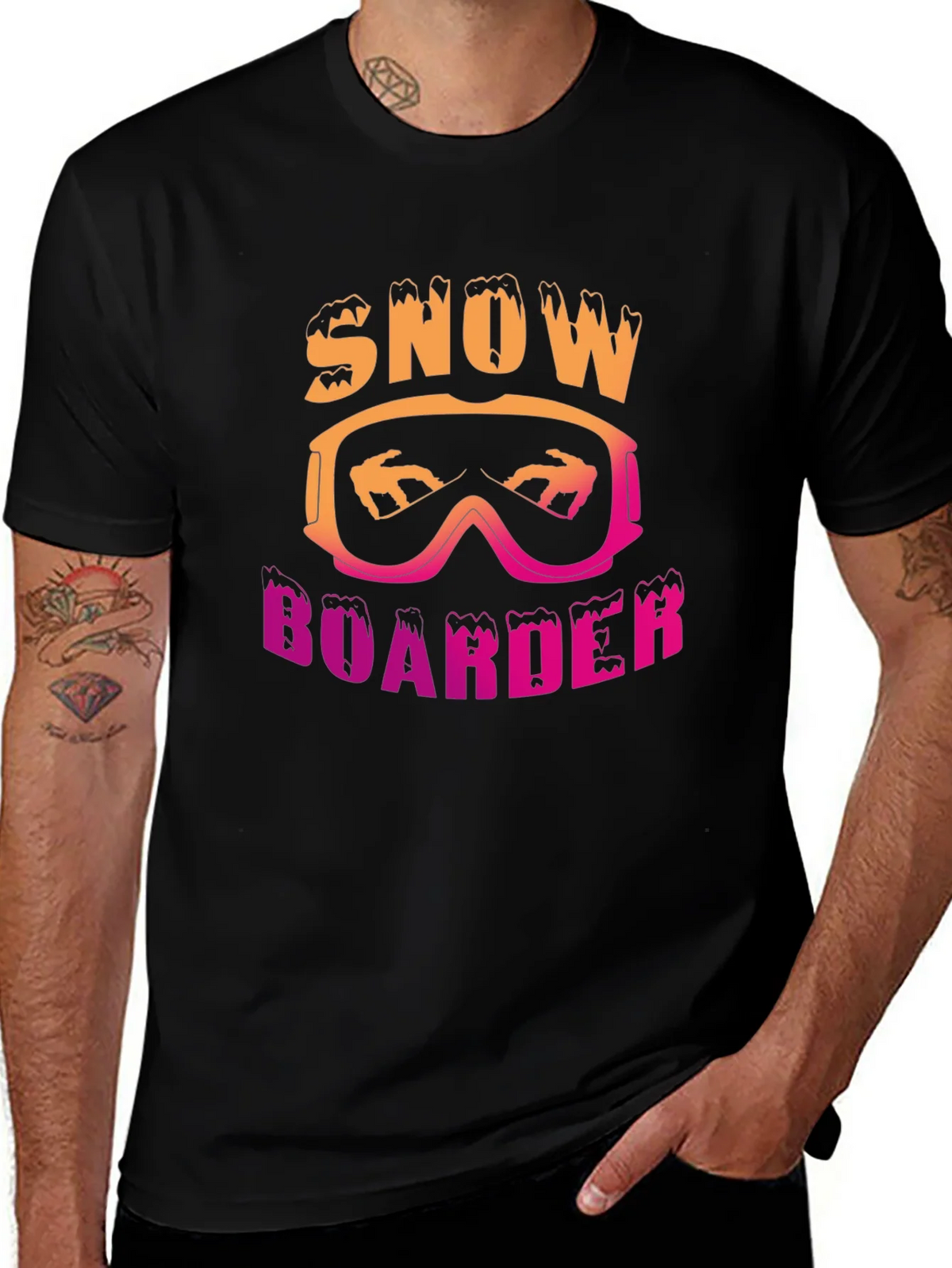 Snowboarder Graphic Tee - Black product image 1