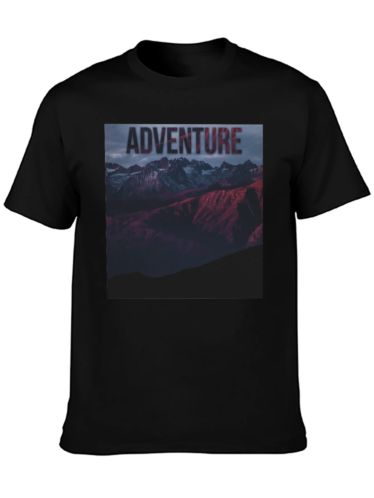 Adventure Mountain Graphic Tee - Black Unisex T-Shirt product image 3