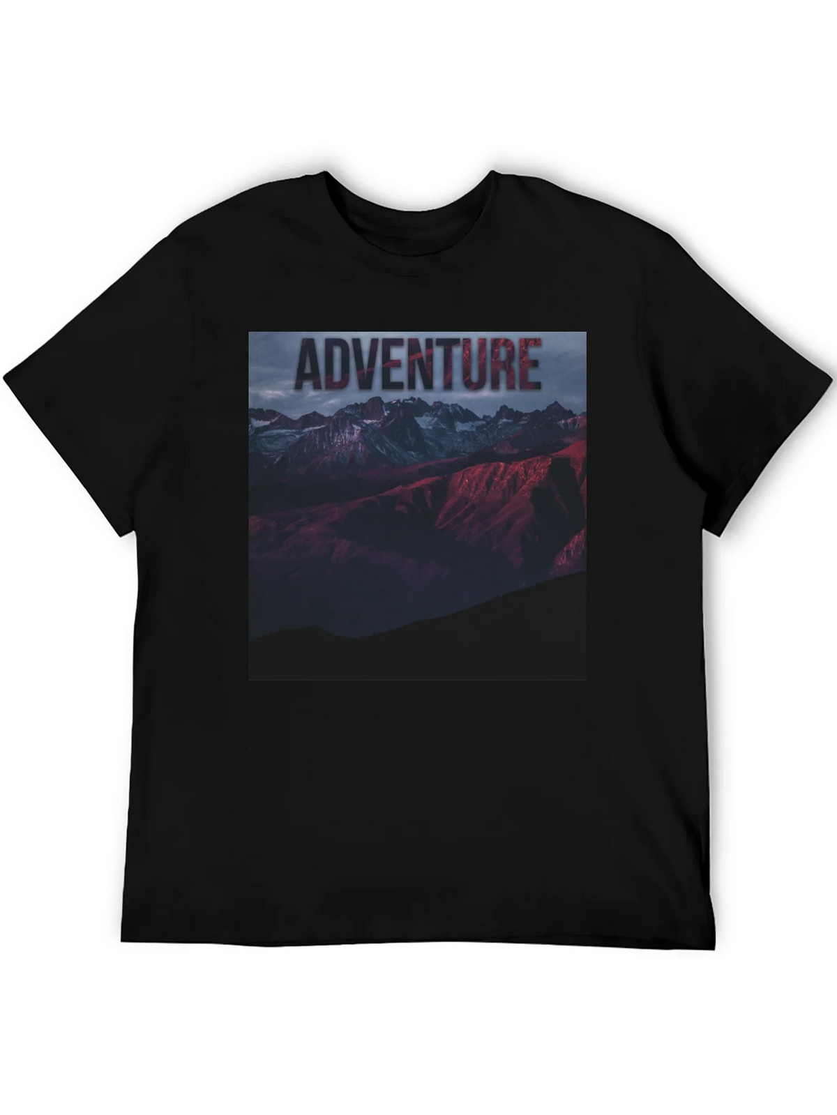 Adventure Mountain Graphic Tee - Black Unisex T-Shirt product image 5