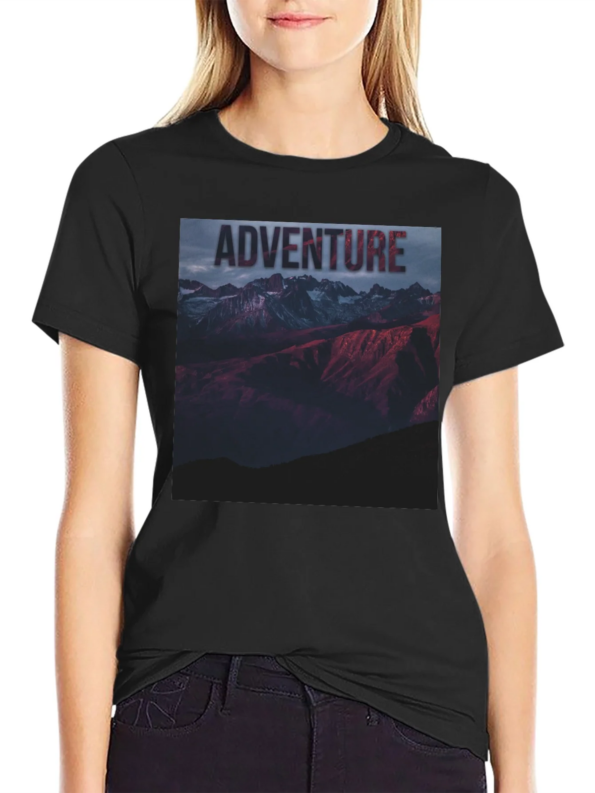 Adventure Mountain Graphic Tee - Black Unisex T-Shirt product image 2