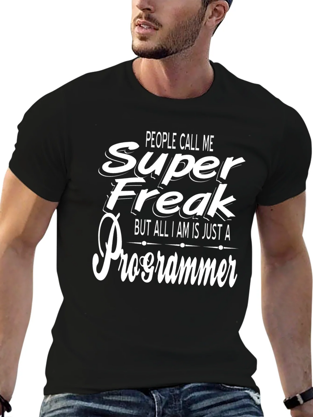 Super Freak Programmer Black T-Shirt product image 6