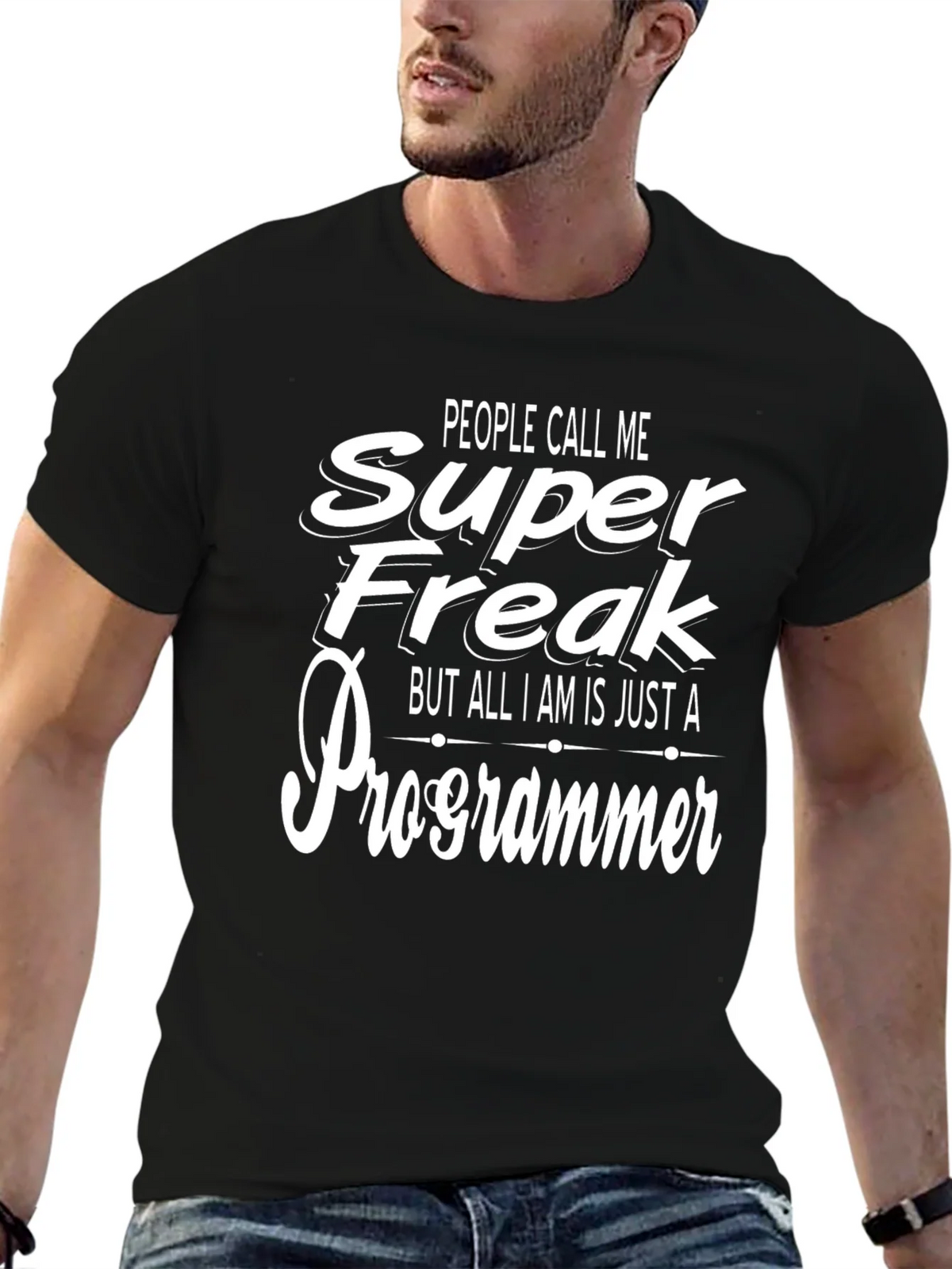 Super Freak Programmer Black T-Shirt product image 6