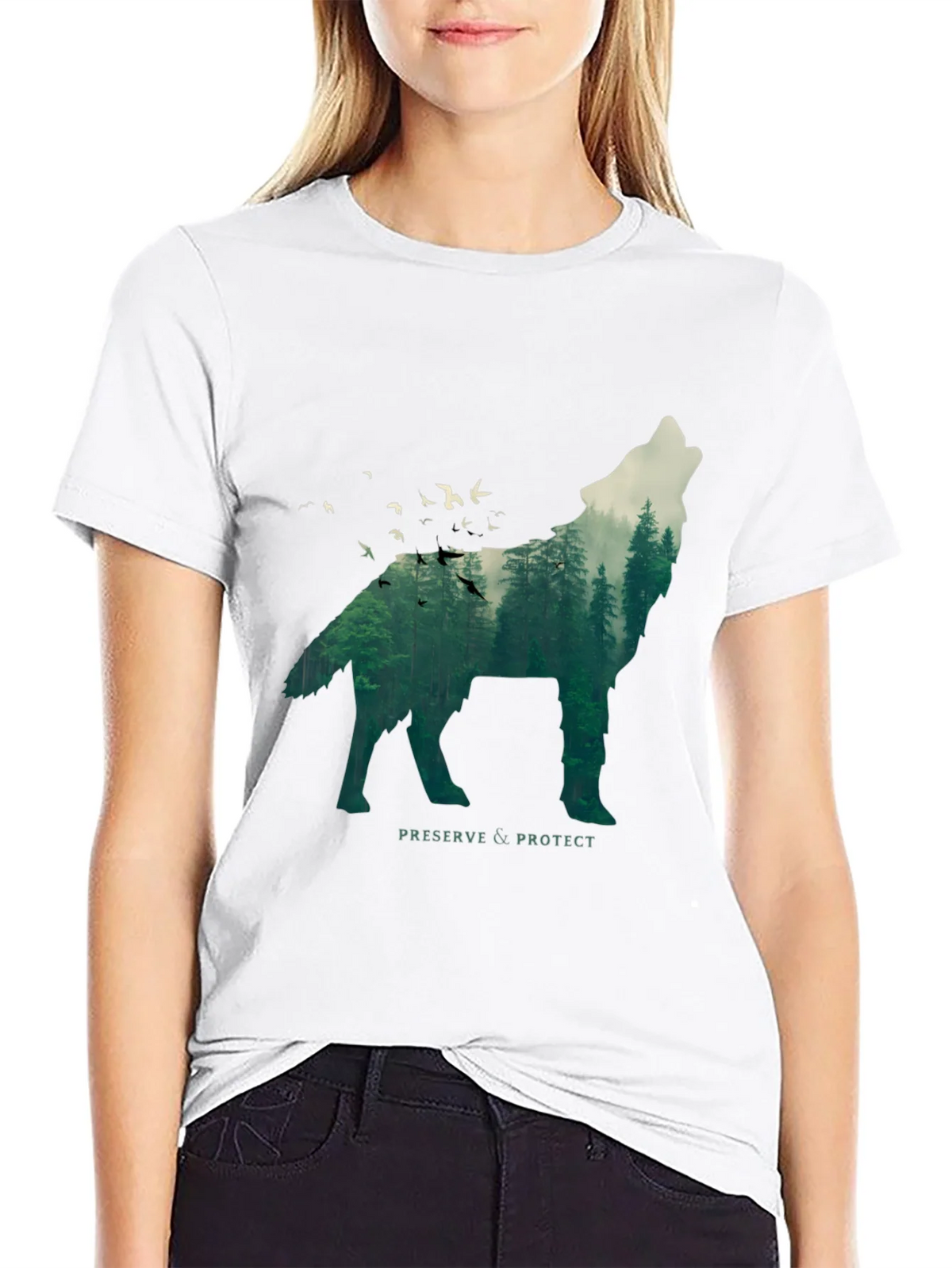 Wolf & Forest Graphic Tee - Preserve & Protect product image 8