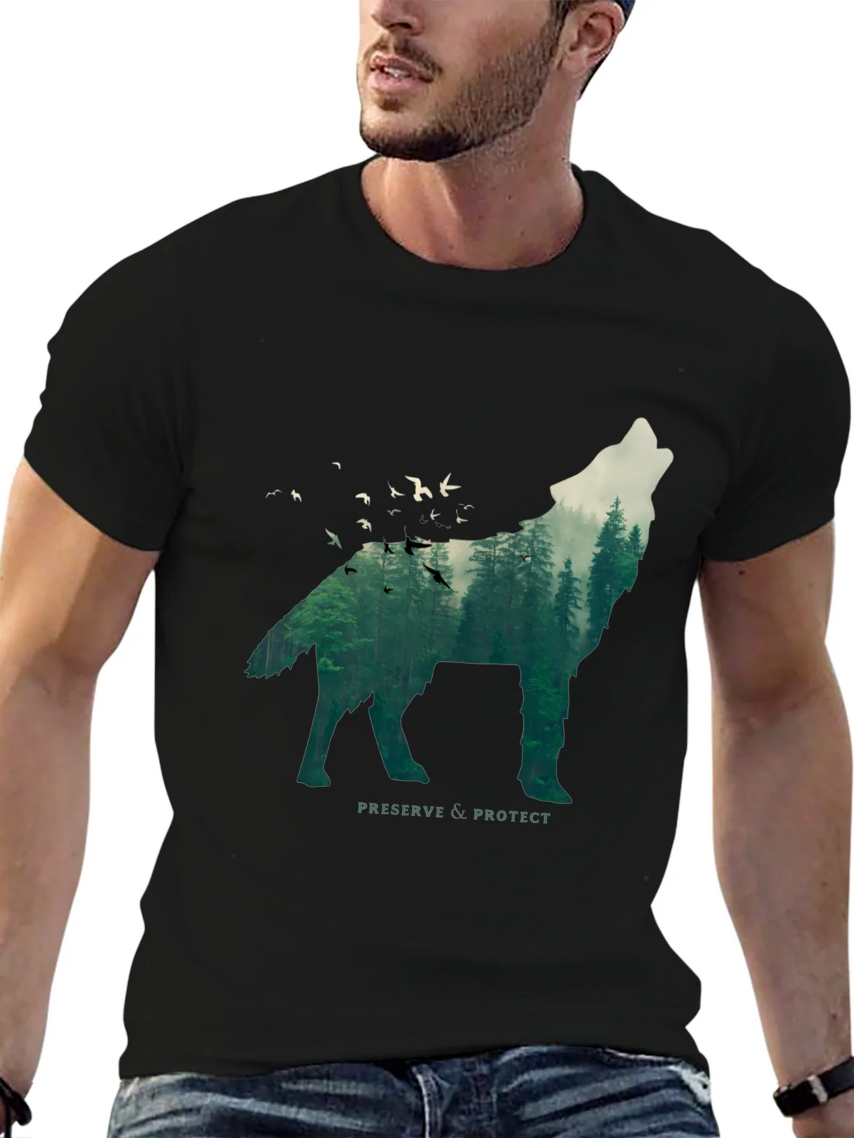 Wolf & Forest Graphic Tee - Preserve & Protect product image 6
