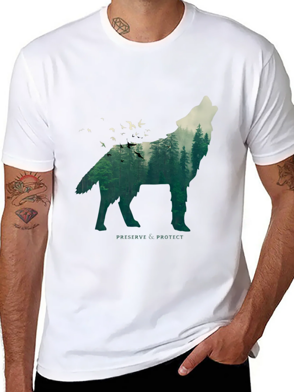Wolf & Forest Graphic Tee - Preserve & Protect product image 7