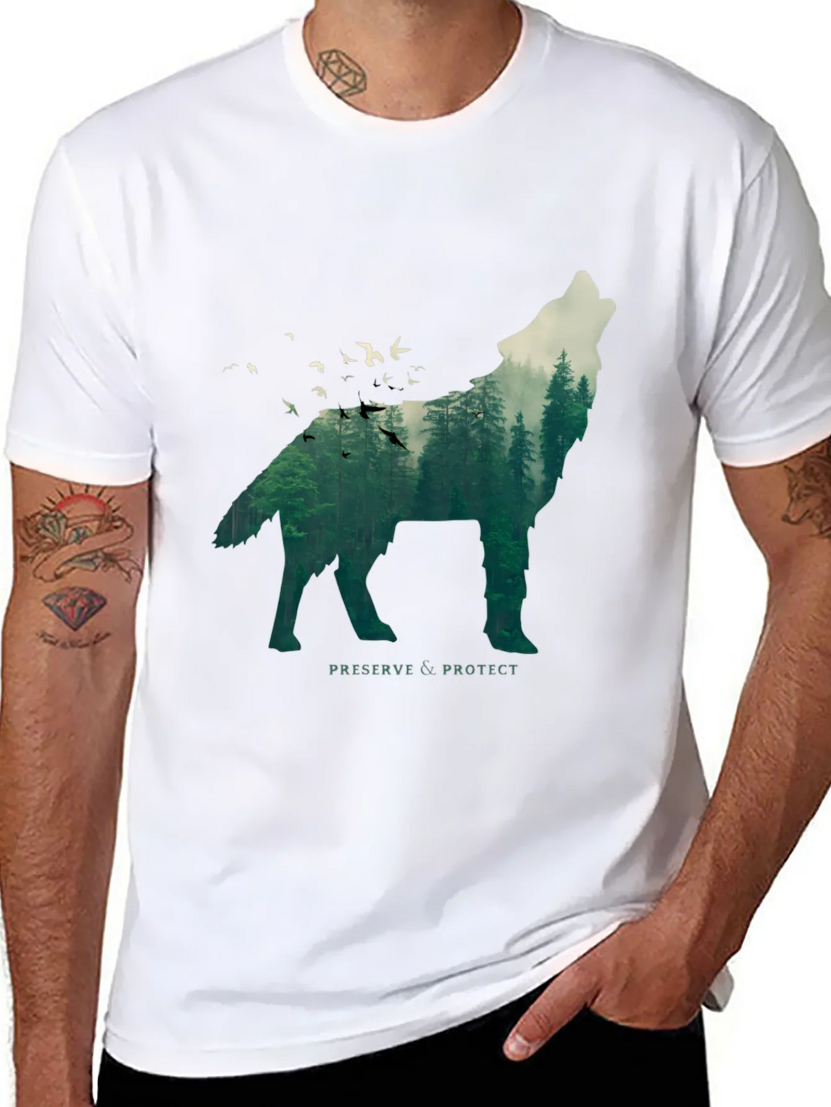 Wolf & Forest Graphic Tee - Preserve & Protect product image 7