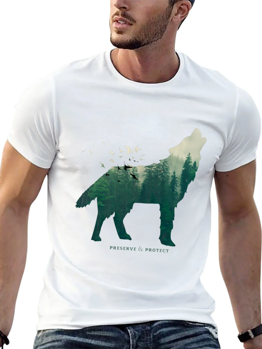 Wolf & Forest Graphic Tee - Preserve & Protect product image 12