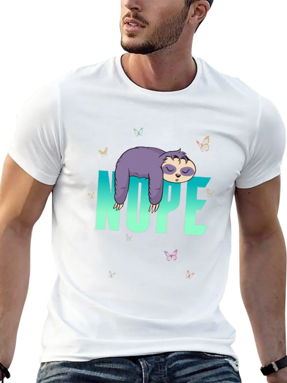 Nope Sloth T-Shirt - Relaxed Casual Wear product image 12