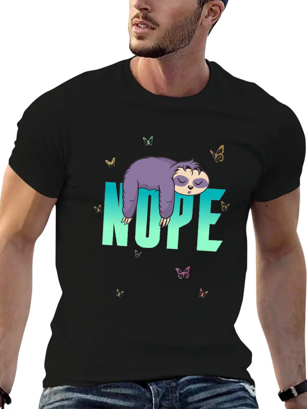 Nope Sloth T-Shirt - Relaxed Casual Wear product image 6