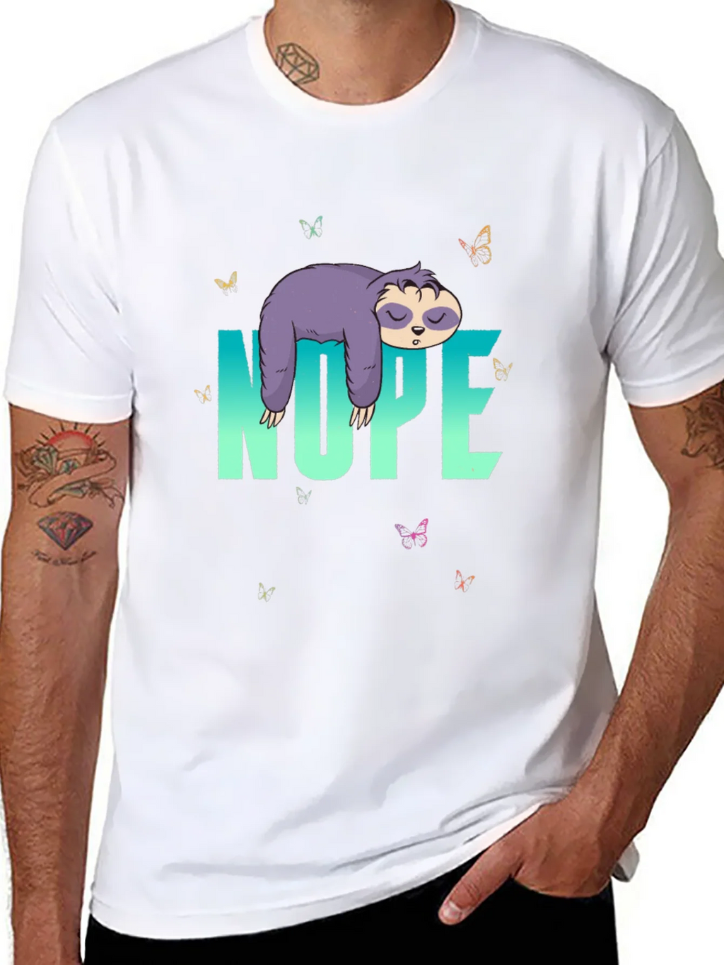 Nope Sloth T-Shirt - Relaxed Casual Wear product image 7