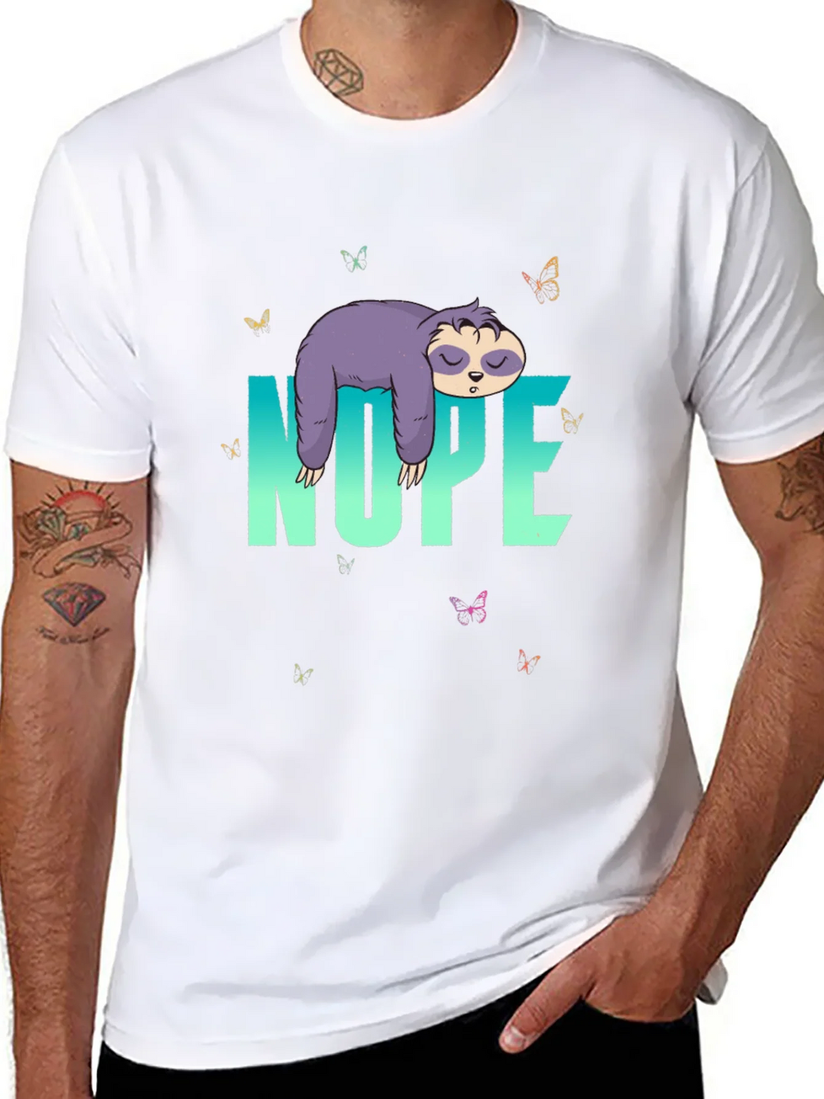 Nope Sloth T-Shirt - Relaxed Casual Wear product image 7
